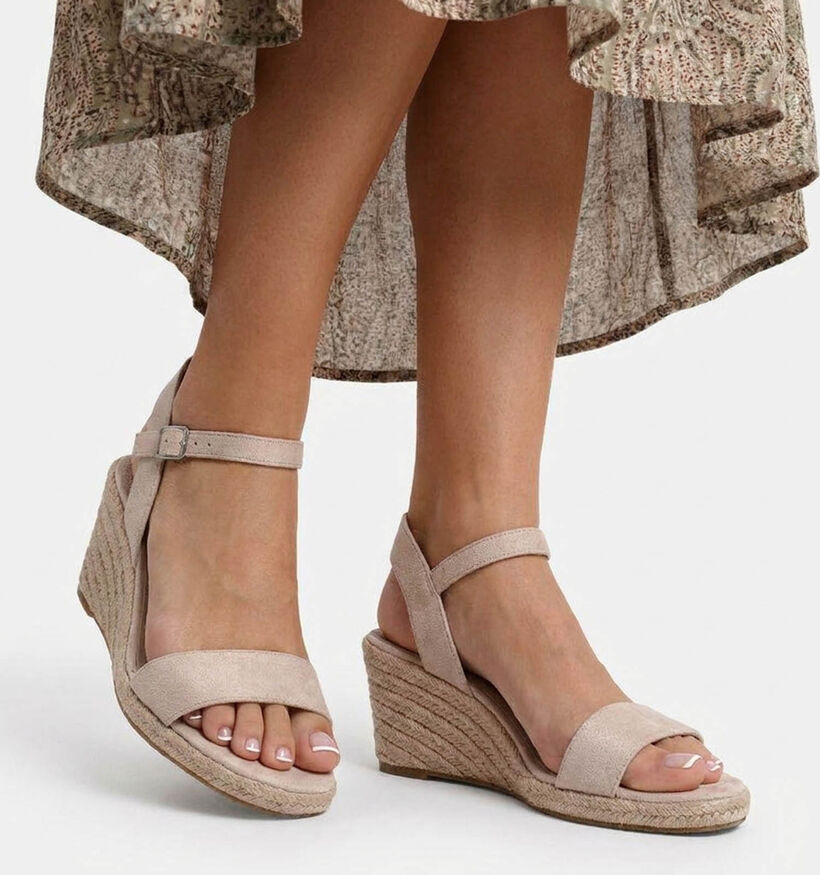 Tamaris Nude Sandalen met sleehak voor dames (371682)