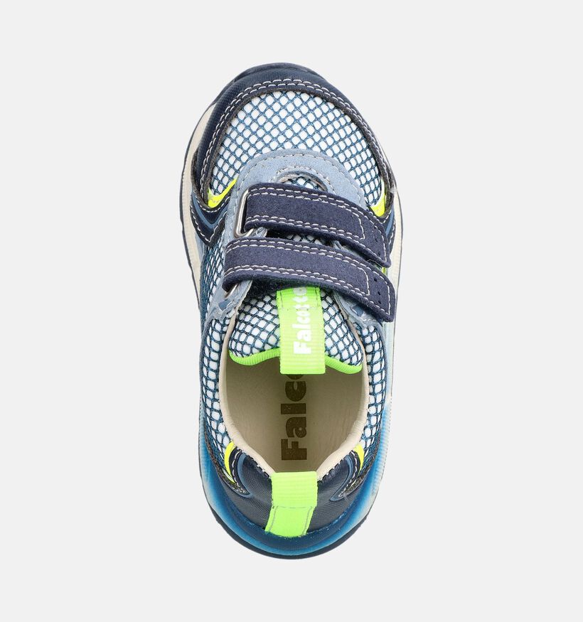 Falcotto Sulko VL Baskets en Bleu/Jaune pour gar&ccedil;ons (380200) - pour semelles orthop&eacute;diques