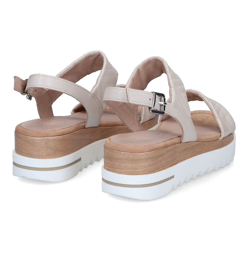 Marco Tozzi Beige Sandalen in leer (307640)