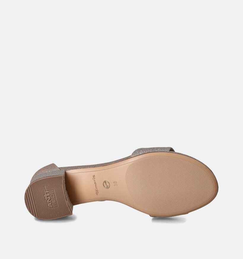 Tamaris Sandales avec talon fermé en Or pour femmes (355412)