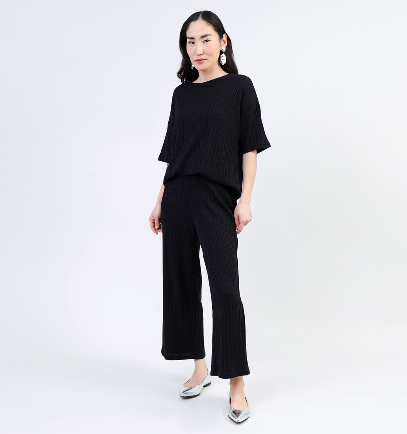 Pieces Lena T-shirt oversized en Noir pour femmes (342017)