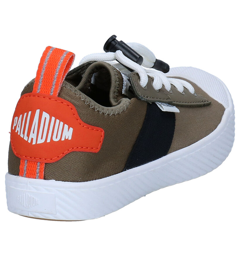 Palladium Pallaphoenix Kaki Slip-on Sneakers in stof (290765)