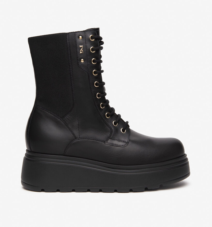 NeroGiardini Boots à lacets en Noir NeroGiardini Boots à lacets en Noir pour femmes (363976) - pour semelles orthopédiques