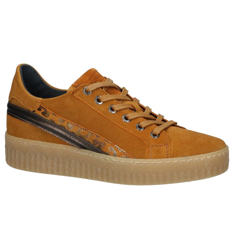 Shoecolate Baskets habillées en Jaune ocre en nubuck (247467)