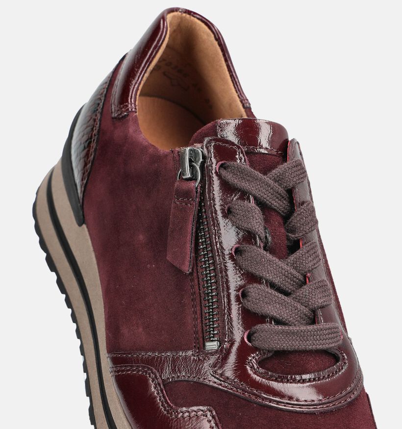 Gabor Bordeaux Sneakers voor dames (376987) - geschikt voor steunzolen