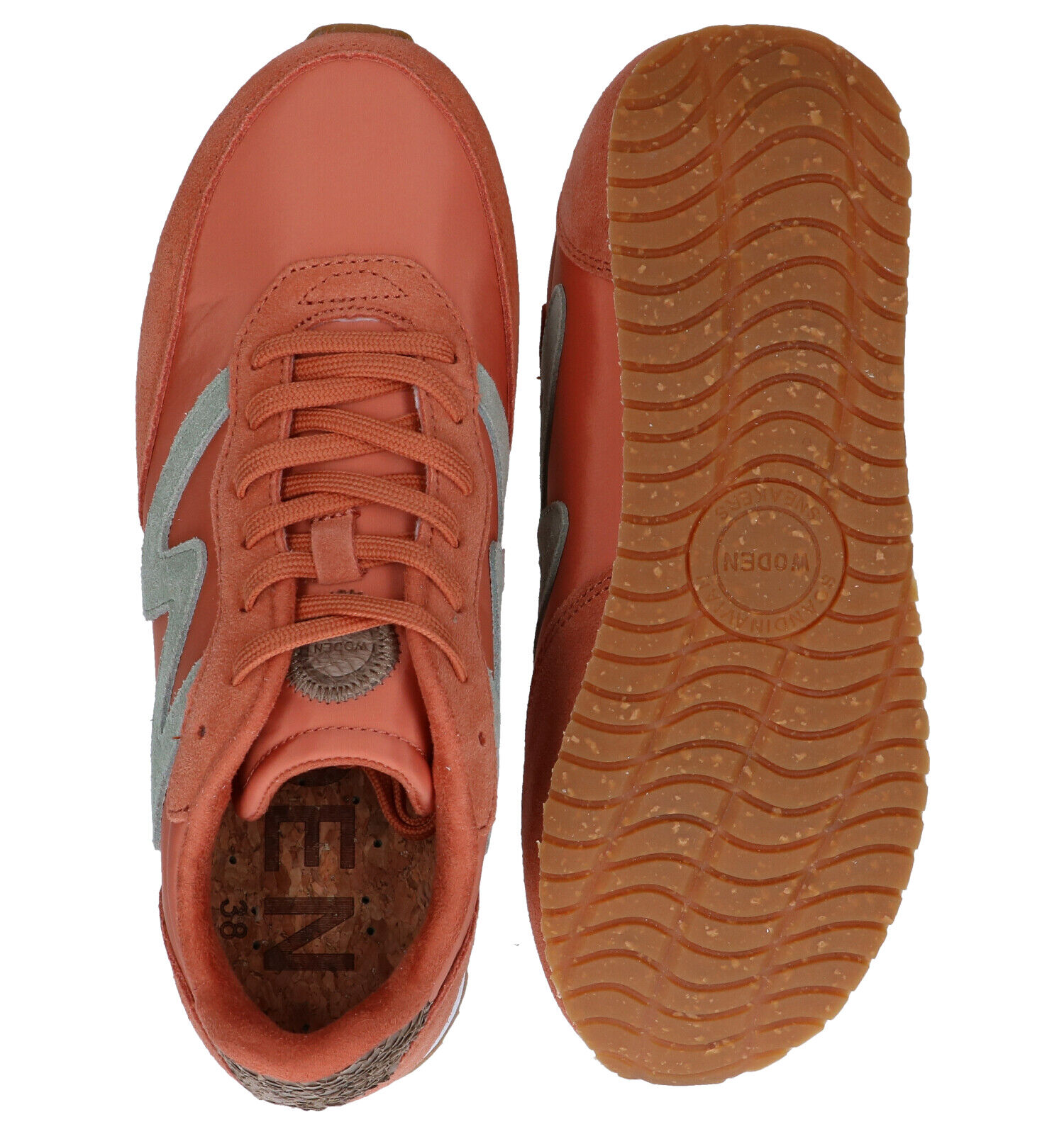 Woden Olivia Oranje Sneakers Dames Sneakers Lage schoenen Online op TORFS.BE