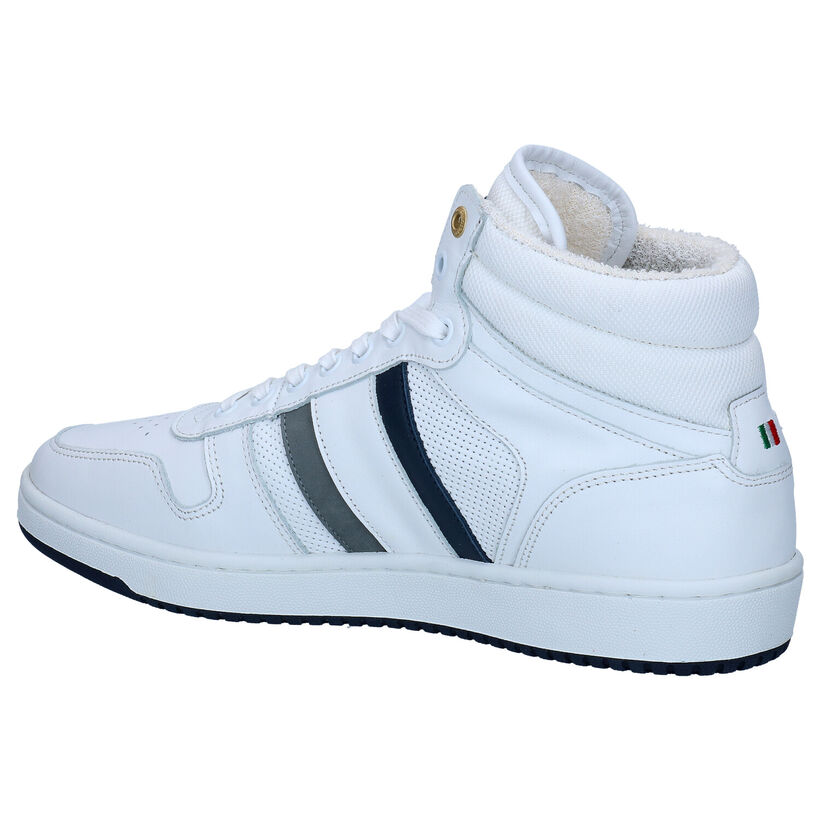 Pantofola d'Oro Bolzano Mid Baskets Hautes en Blanc en cuir (294562)