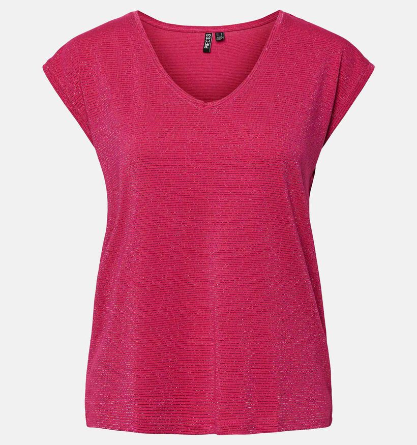 Pieces Billo Tee Lurex Ecru Gestreepte T-shirt (323737)