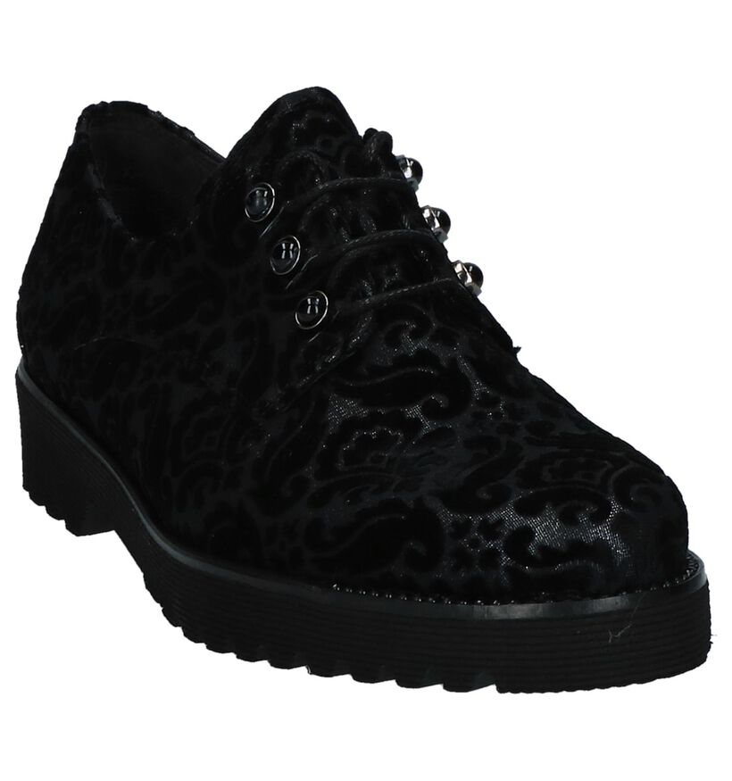 Gabor Easy Walking Chaussures à lacets en Noir en textile (231334)