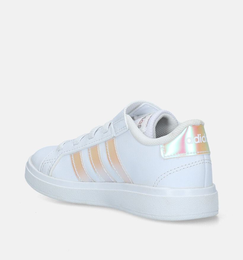 adidas Grand Court 2.0 EL Baskets en Blanc pour filles (332129) - pour semelles orthopédiques