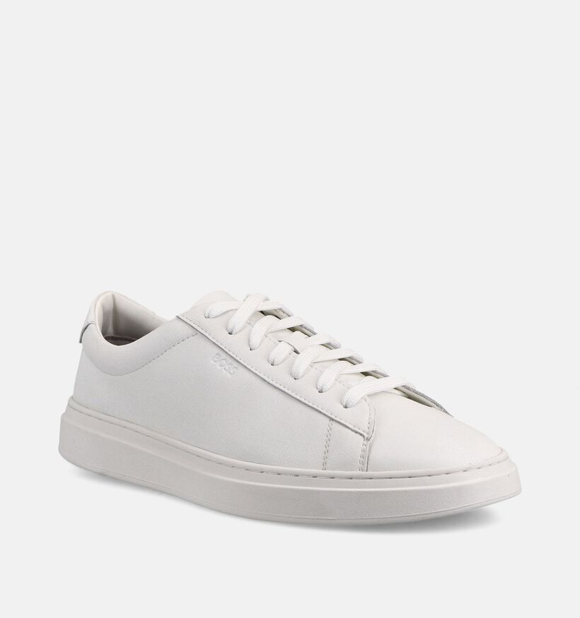 BOSS Kieran Tenn Chaussures &agrave; lacets en Blanc pour hommes (366457) - pour semelles orthop&eacute;diques