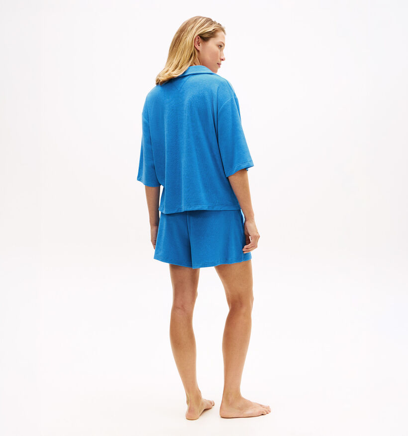 Tommy Hilfiger Toweling Blauwe Polo T-shirt voor dames (369260)