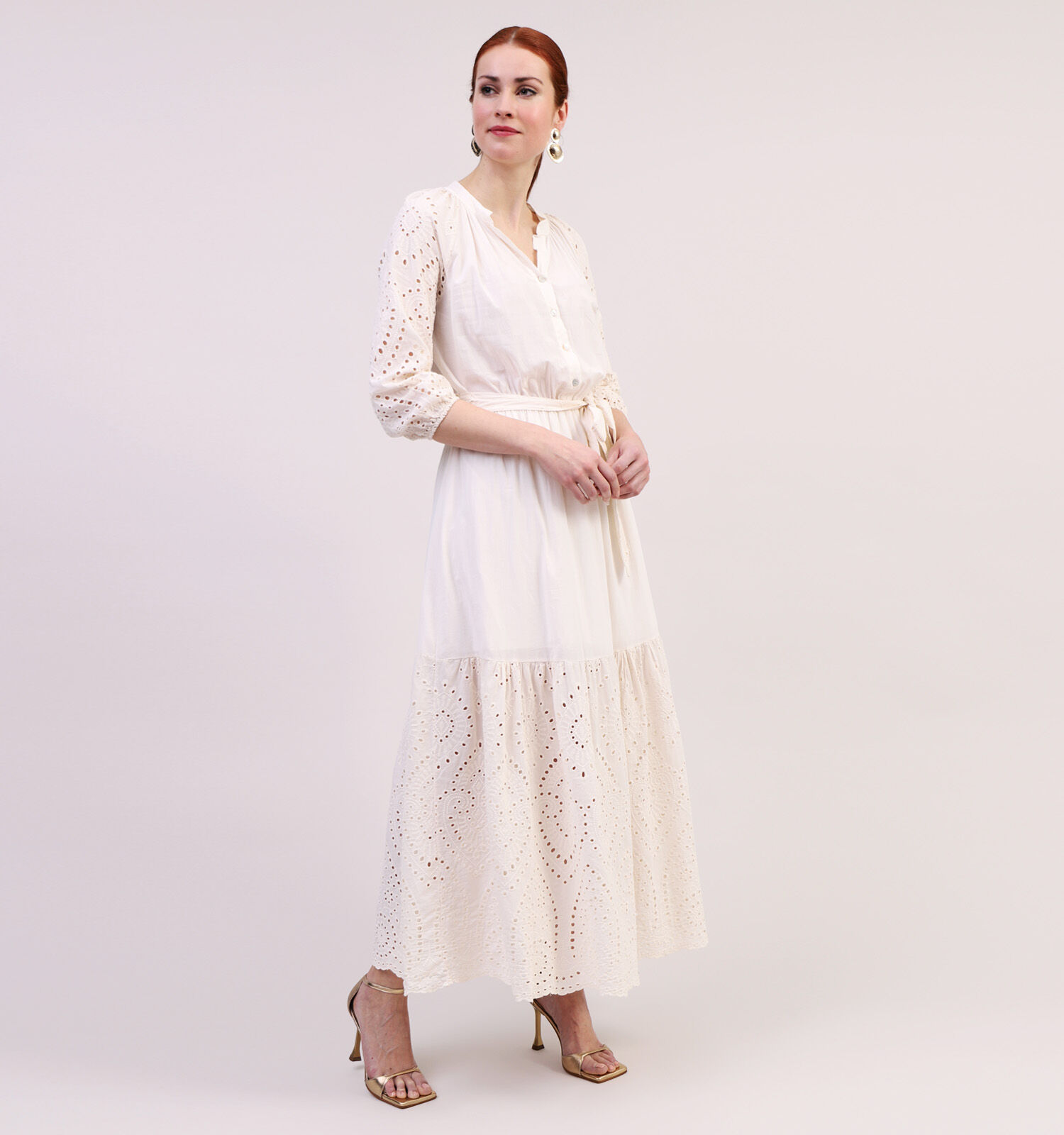 Mexx Ecru Maxi Jurk Dames Kleedjes Online op TORFS.BE