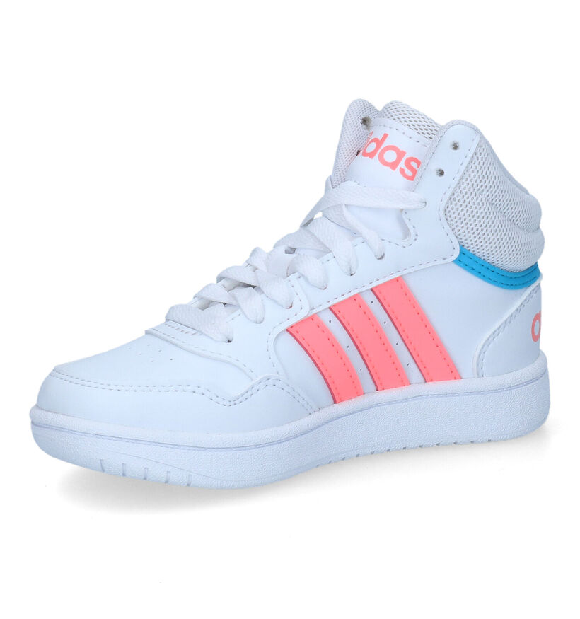 adidas Hoops 3.0 Mid Witte Sneakers voor meisjes (315005) - geschikt voor steunzolen