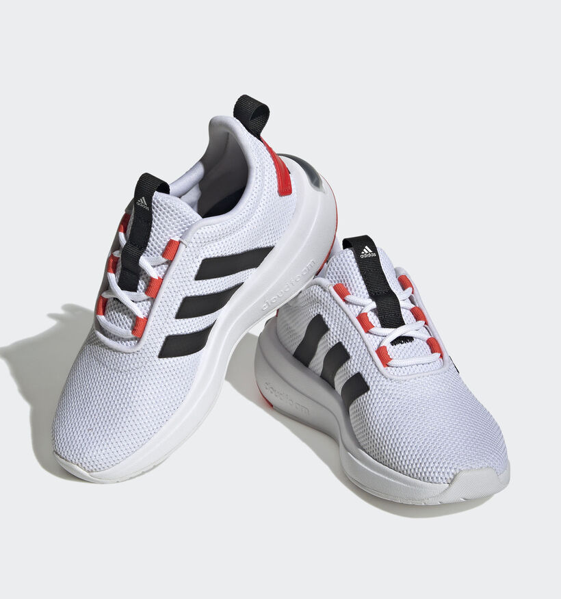 adidas Racer TR23 K Baskets en Blanc pour filles, gar&ccedil;ons (341659)