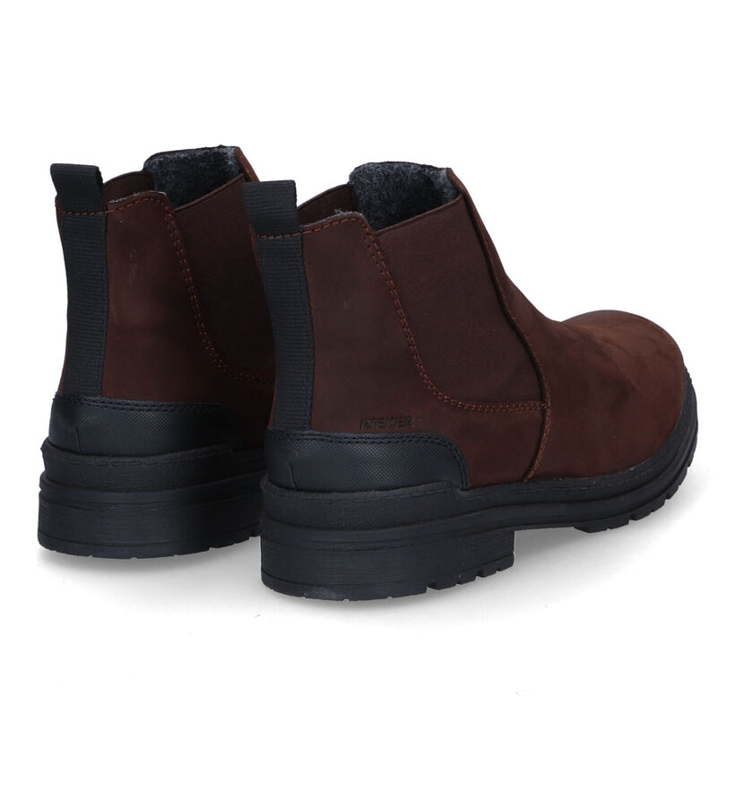 Rieker Bottines Chelsea en Brun foncé en nubuck (315591)
