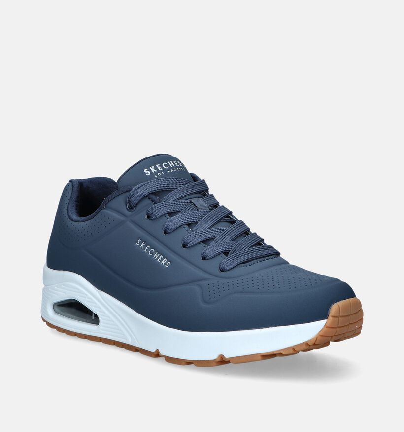 Skechers Uno Stand On Air Baskets en Bleu pour hommes (350320) - pour semelles orthopédiques