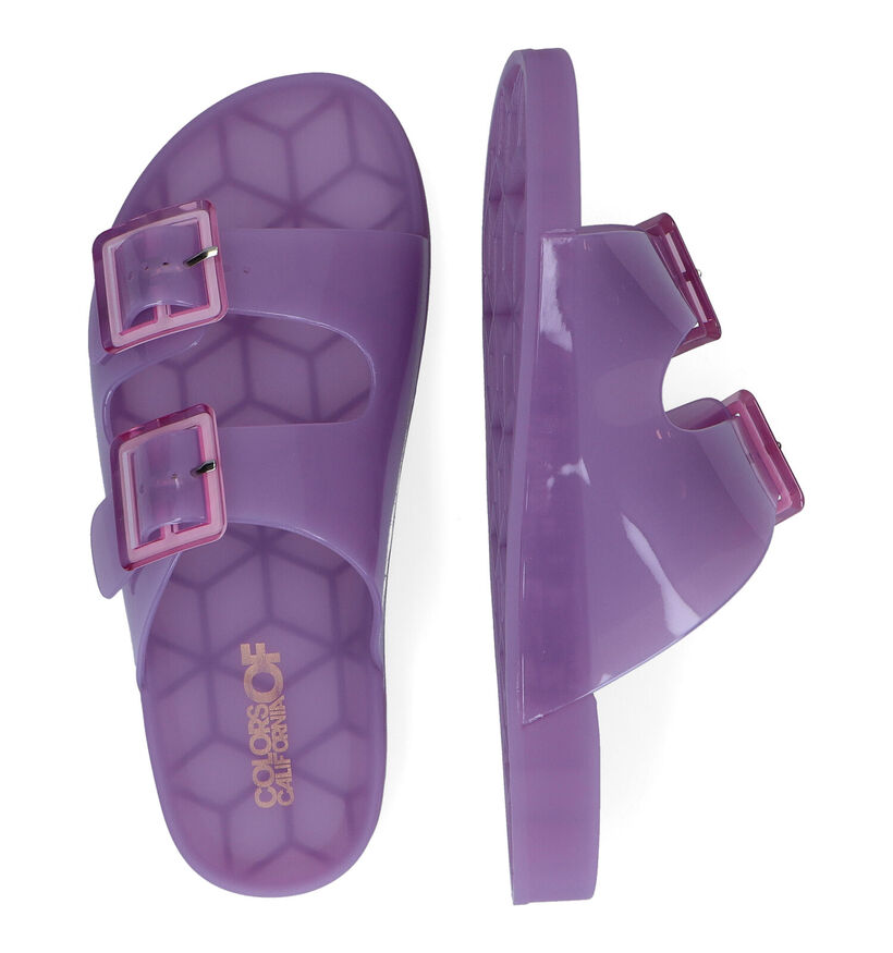 Colors of California Claquettes en Violet pour femmes (307075)