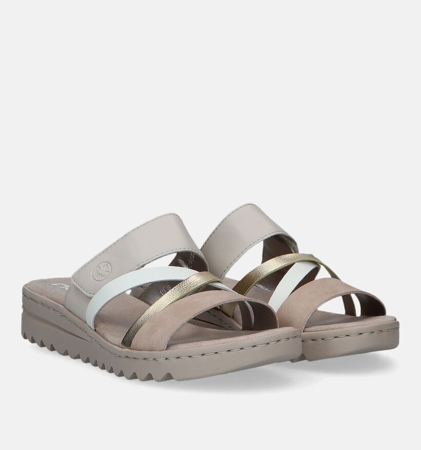 Rieker Nu-pieds compensées en Beige pour femmes (335501)