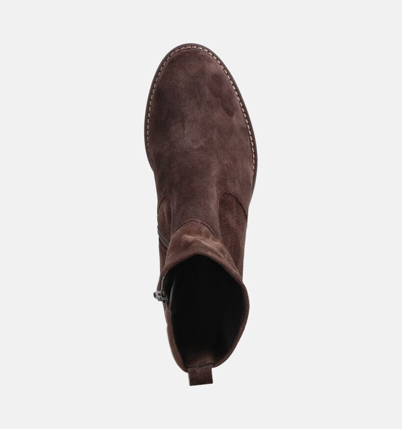 Gabor Comfort Donkerbruine Enkellaarzen met Hak voor dames (380088)