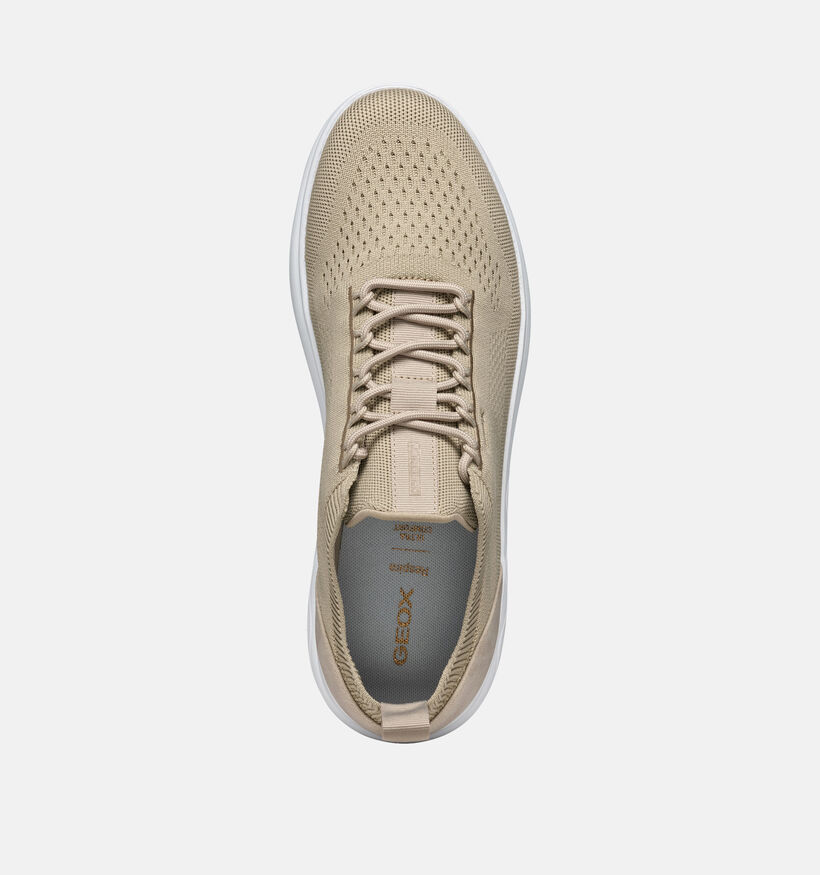 Geox Spherica Beige Veterschoenen voor heren (353831) - geschikt voor steunzolen
