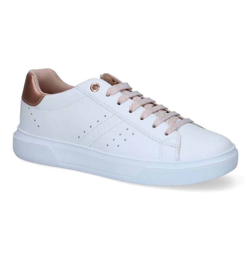 Geox Nettuno Witte Sneakers voor meisjes (304817) - geschikt voor steunzolen