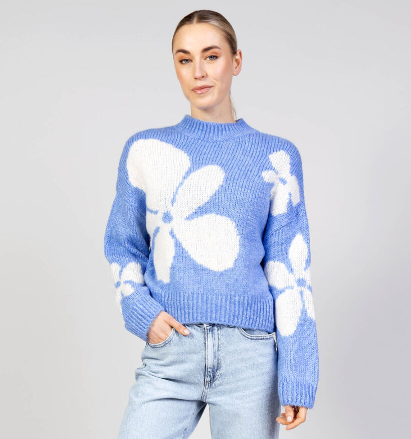 JDY Kilian Flower Blauwe Trui voor dames (365961)