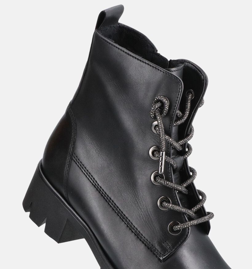 Gabor Comfort Zwart Boots met Veter en Rits voor dames (380062) - geschikt voor steunzolen
