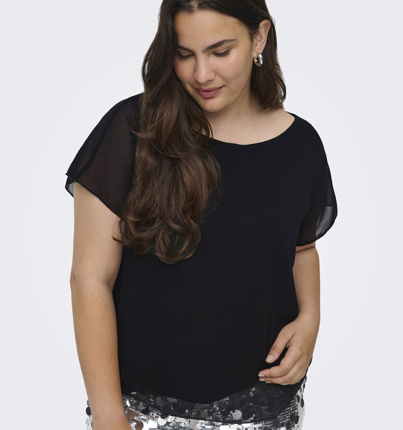 ONLY Carmakoma Zwarte T-shirt ONLY Carmakoma Zwarte T-shirt voor dames (374253)