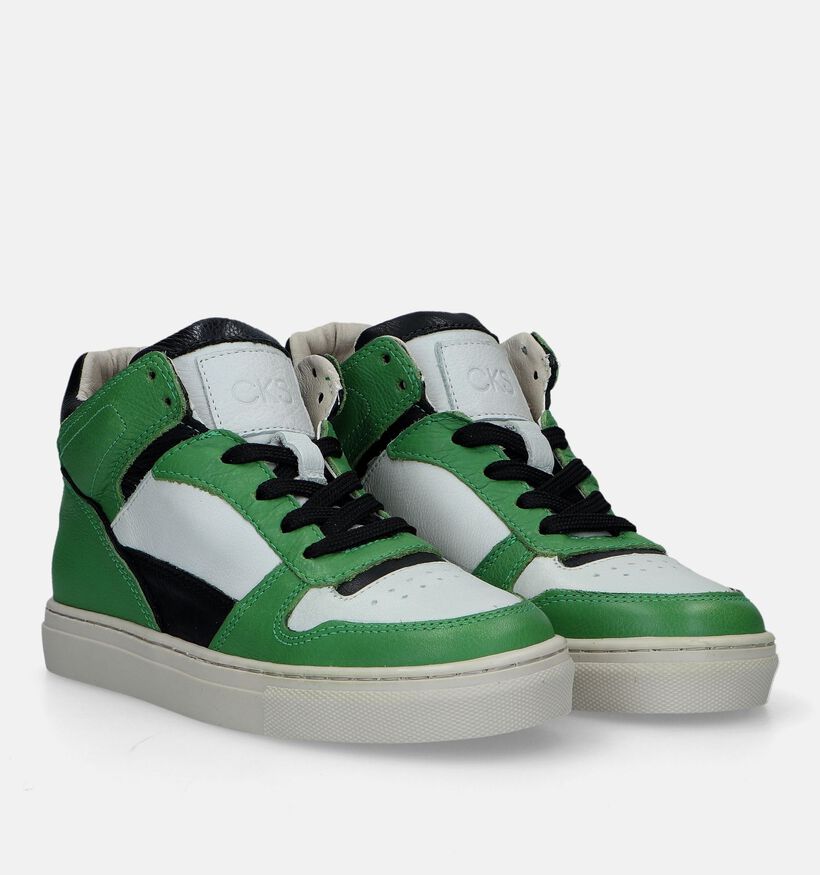 CKS Colette Groene Hoge sneakers voor jongens, meisjes (331977) - geschikt voor steunzolen