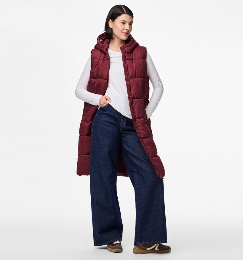 Pieces Pcbee Manteau long en Bordeaux pour femmes (361135)