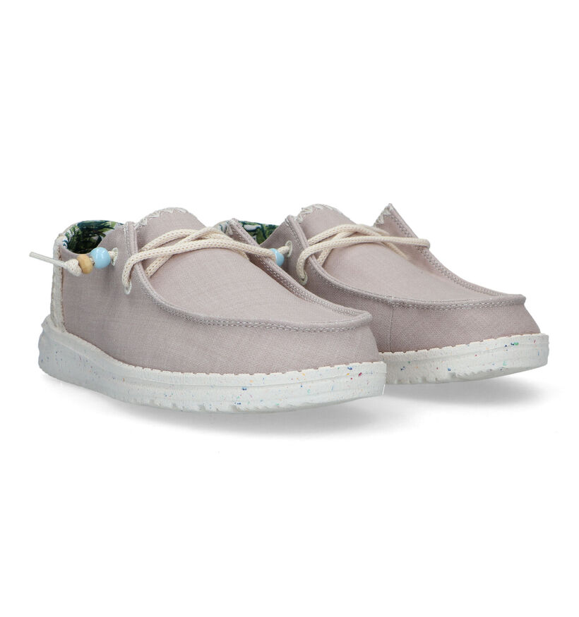 HEYDUDE Wendy Natural Mocassins en Rose pour femmes (324437) - pour semelles orthopédiques