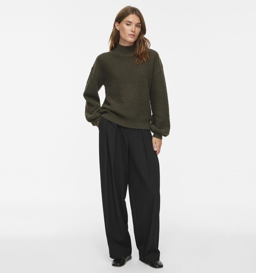 Vila Tuli Highneck Knit Pull en Vert pour femmes (379754)