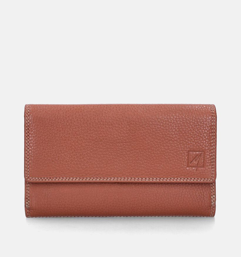 Label M Porte-monnaie à rabat en Cognac pour femmes (358849)