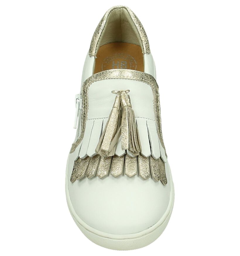 Hampton Bays Chaussures slip-on en Blanc en cuir (189597)