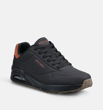 Skechers Uno Low Baskets Noir/Blanc/Bleu/Vert/Gris