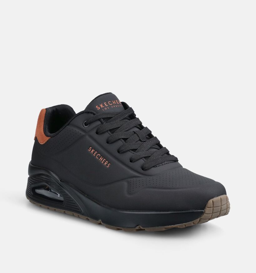 Skechers Uno Suited On Air Baskets basses en Noir pour hommes (375636) - pour semelles orthop&eacute;diques