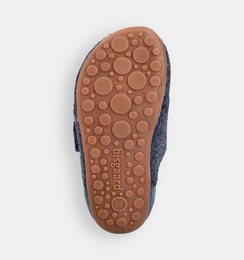 Bisgaard Casual Wool Blauwe Pantoffels voor jongens, meisjes (364806)
