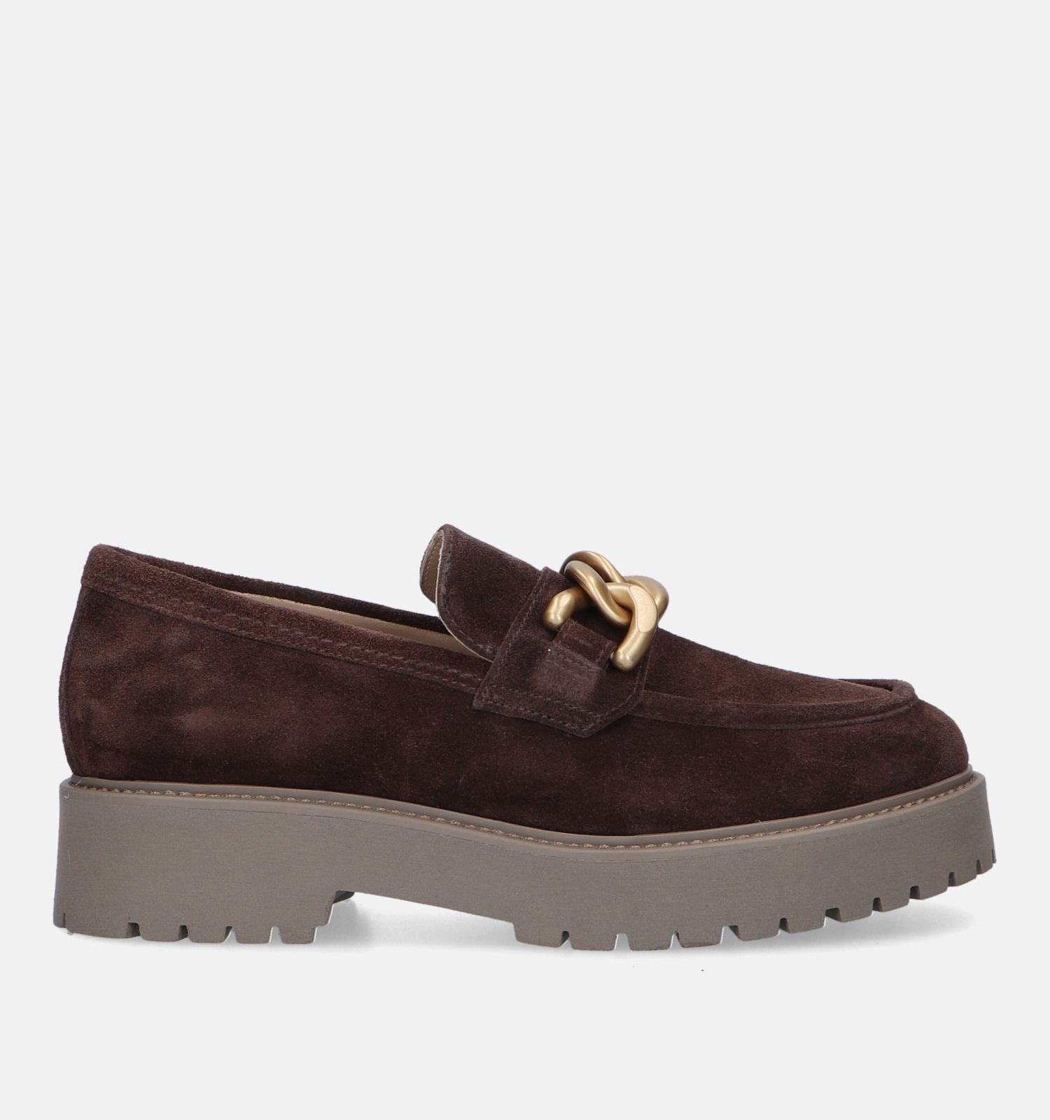 Nerogiardini Bruine Chunky Mocassins Dames Lage schoenen
