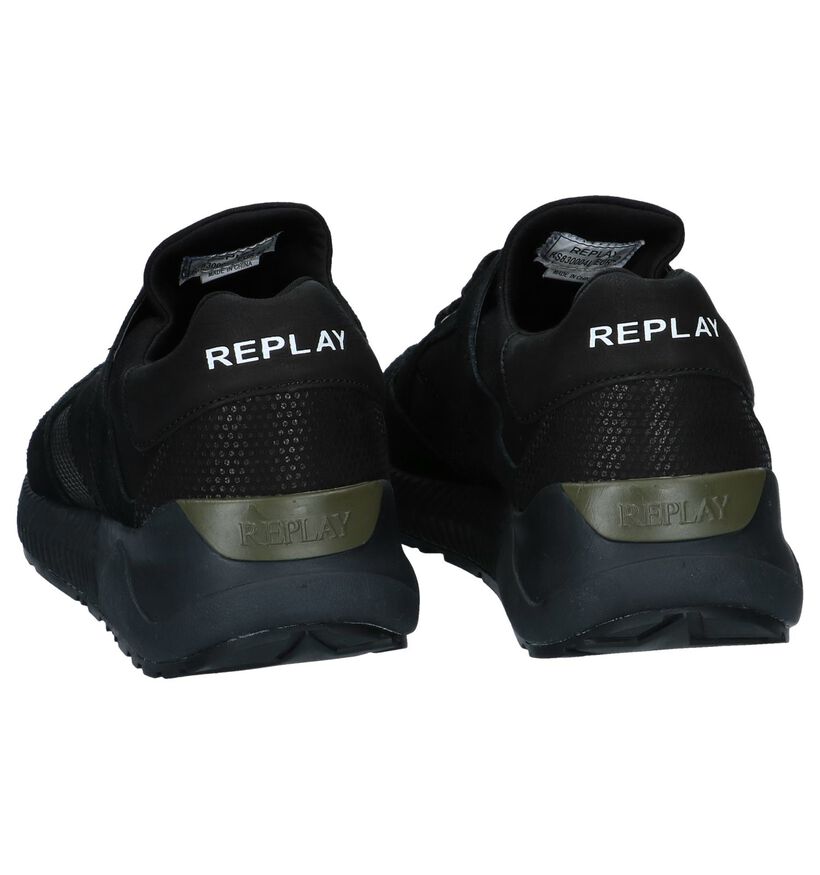 Replay Slip-on en Noir en daim (231706)