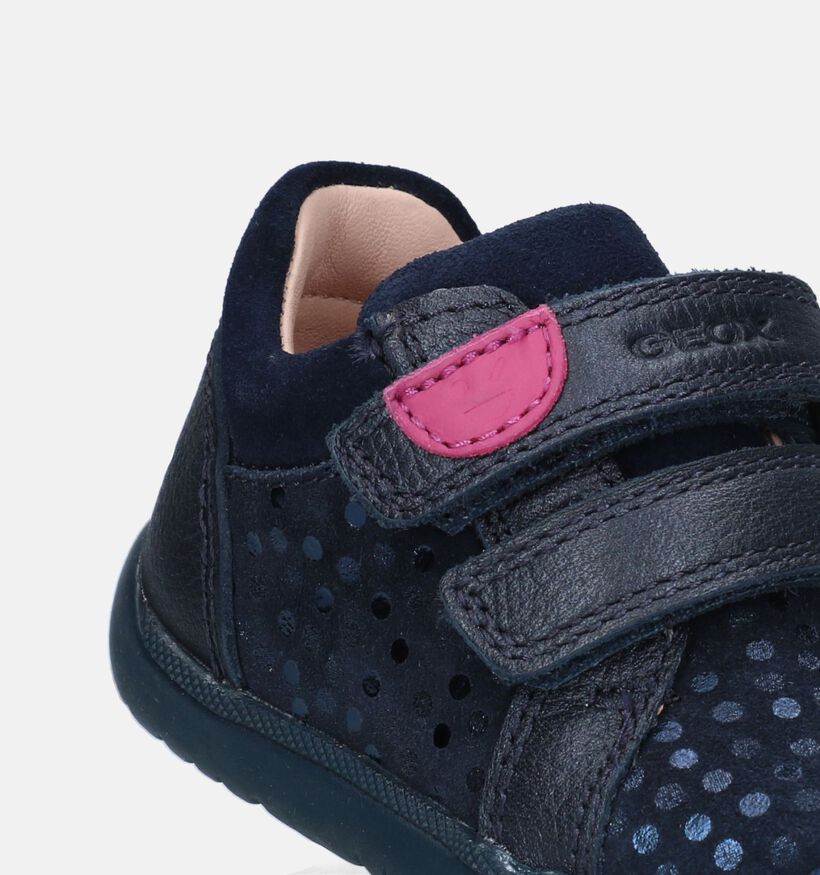 Geox Macchia Blauwe Babyschoentjes voor meisjes (330097) - geschikt voor steunzolen