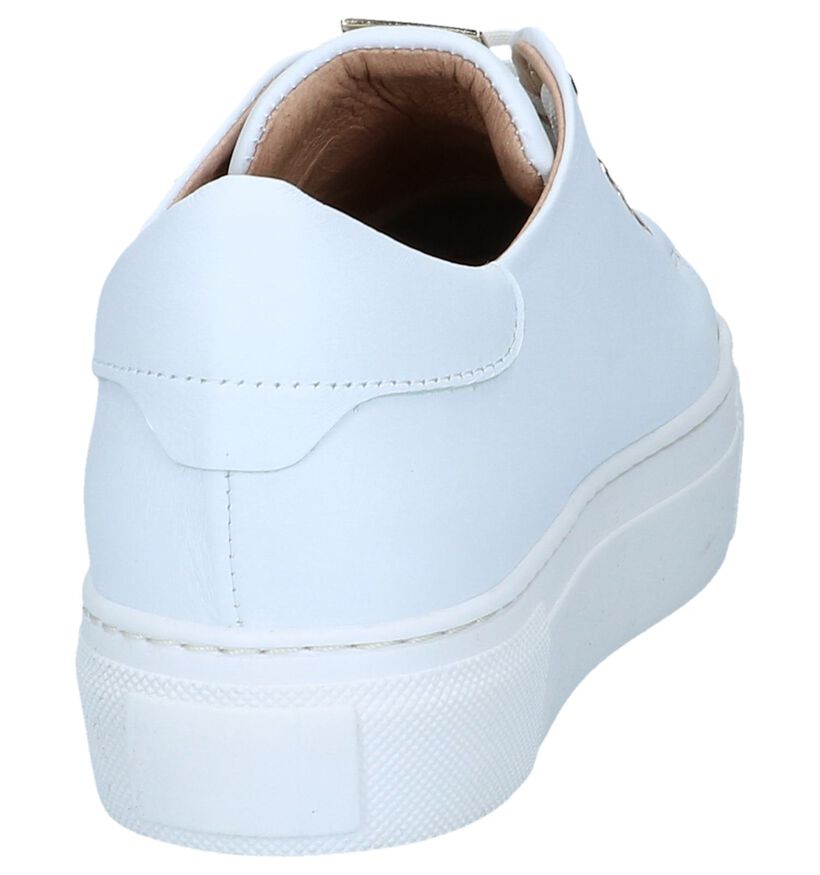 Scapa Witte Lage Sneakers in leer (270355)