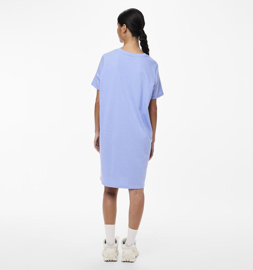 Pieces Chilli Blauwe T-shirt jurk voor dames (335619)