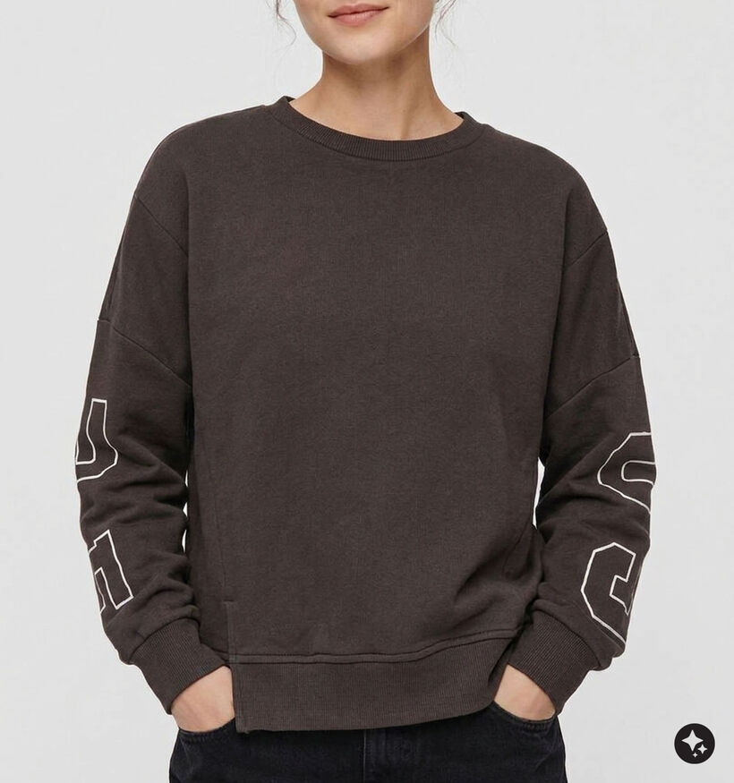 Culture Angela Charlie Pull en Brun fonc&eacute; pour femmes (380499)