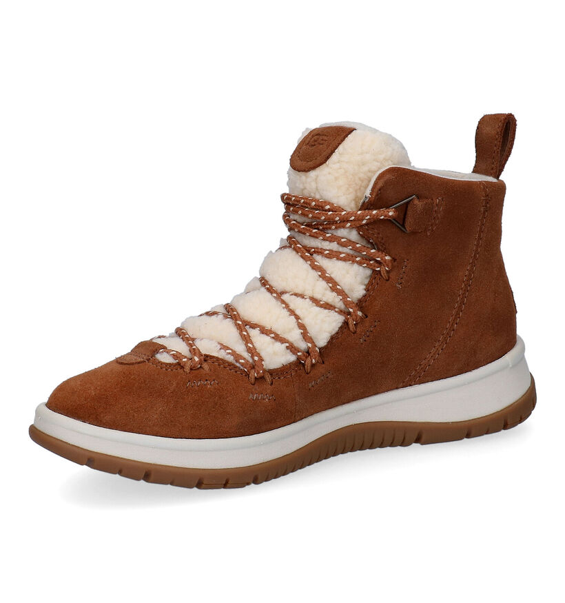 UGG Lakesider Heritage Mid Cognac Hoge Sneakers in daim (294545)