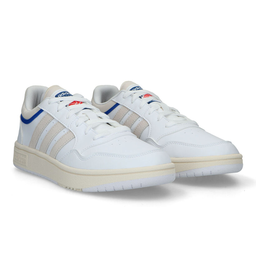 adidas Hoops 3.0 Baskets en Blanc pour hommes (311418)