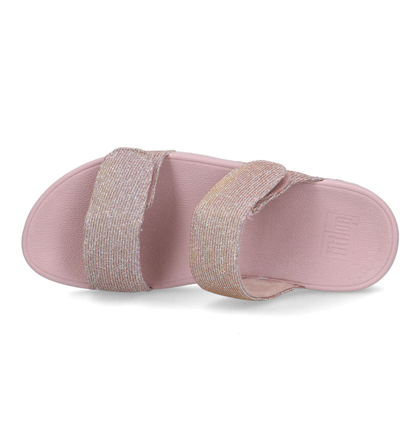 FitFlop Lulu Adjustable Shimmerlux Nu-pieds en Rose Or pour femmes (320474)