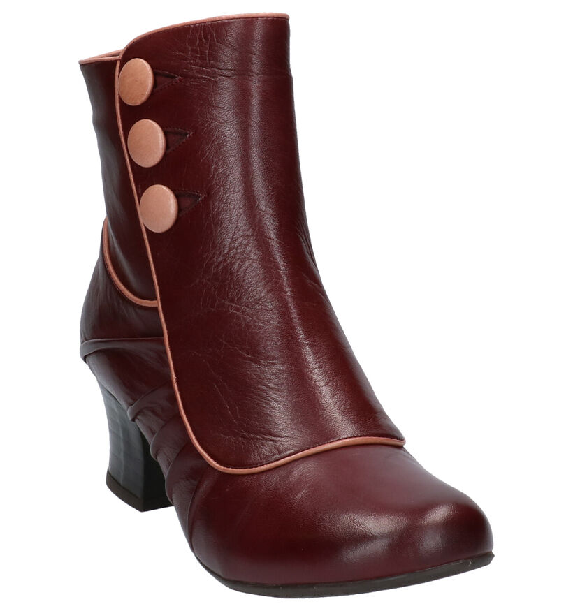Miz Mooz Falcon Bottillons en Bordeaux en cuir (262689)