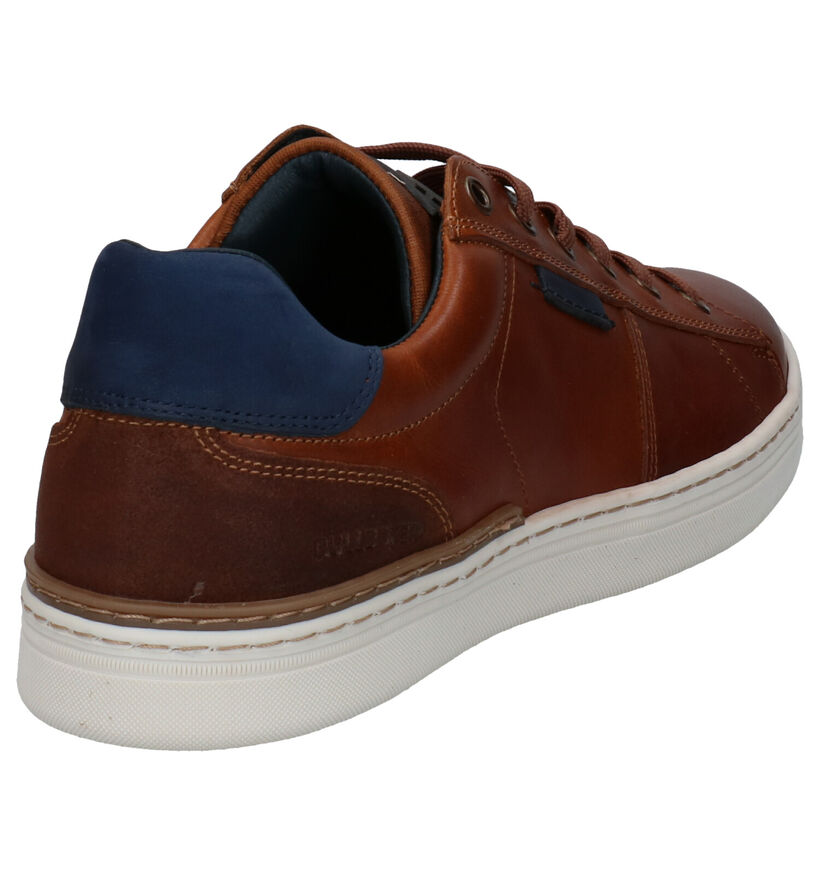 Bullboxer Chaussures à lacets en Cognac pour hommes (318102) - pour semelles orthopédiques