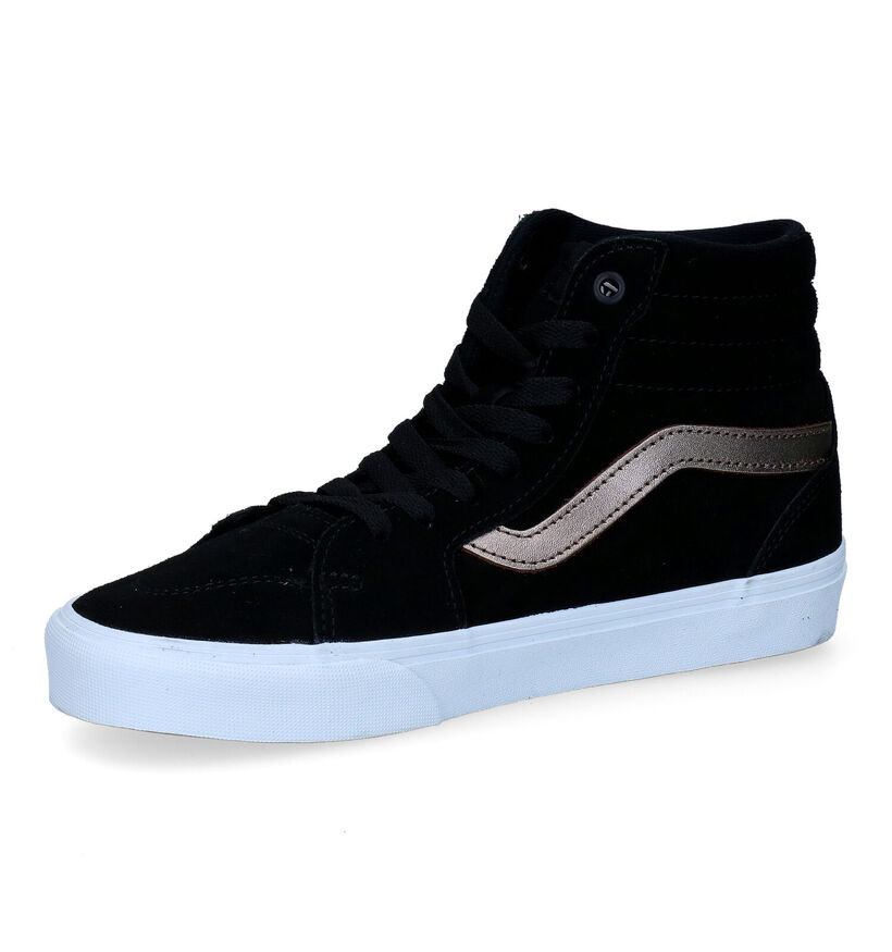 Vans Filmore Hi Baskets de skate en Noir pour femmes (328039)